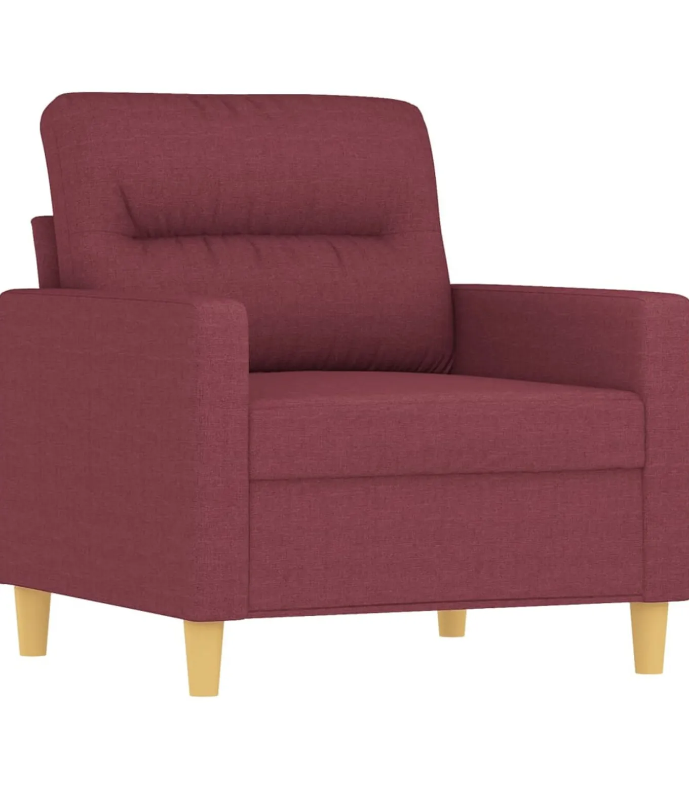 3-delige Loungeset met kussens stof wijnrood