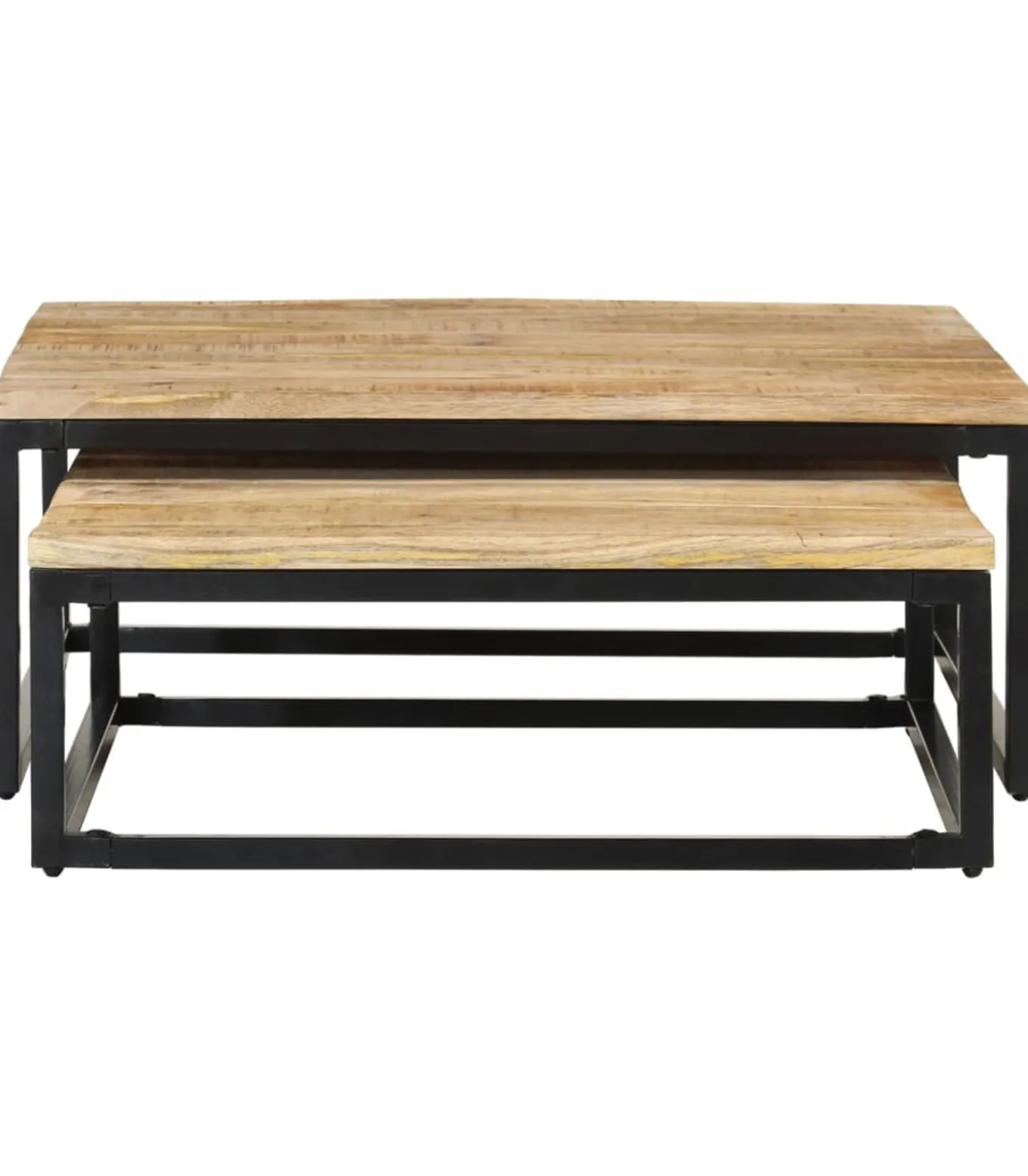 2-delige Salontafelset massief mangohout