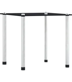 3-delige Tafeltjesset gehard glas zwart