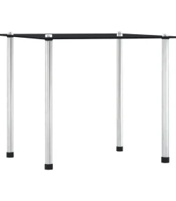 3-delige Tafeltjesset gehard glas zwart