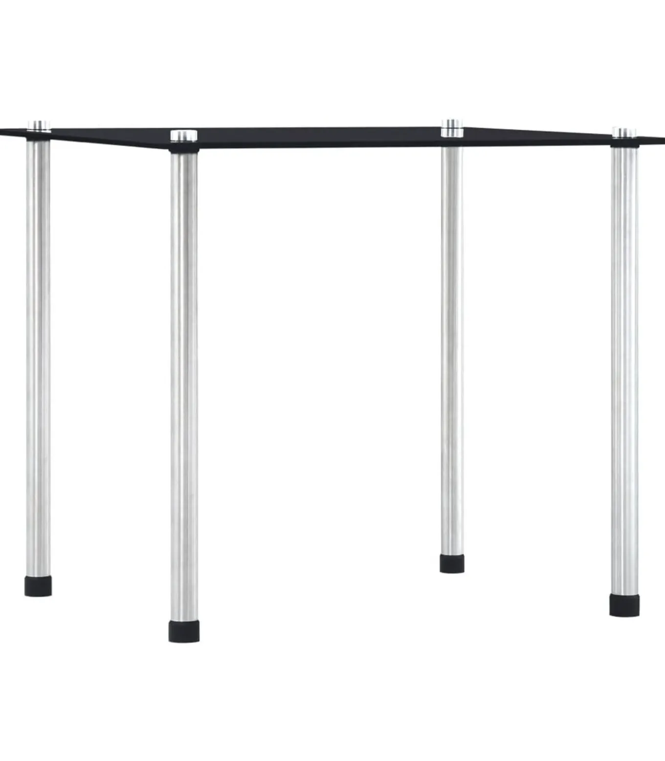 3-delige Tafeltjesset gehard glas zwart