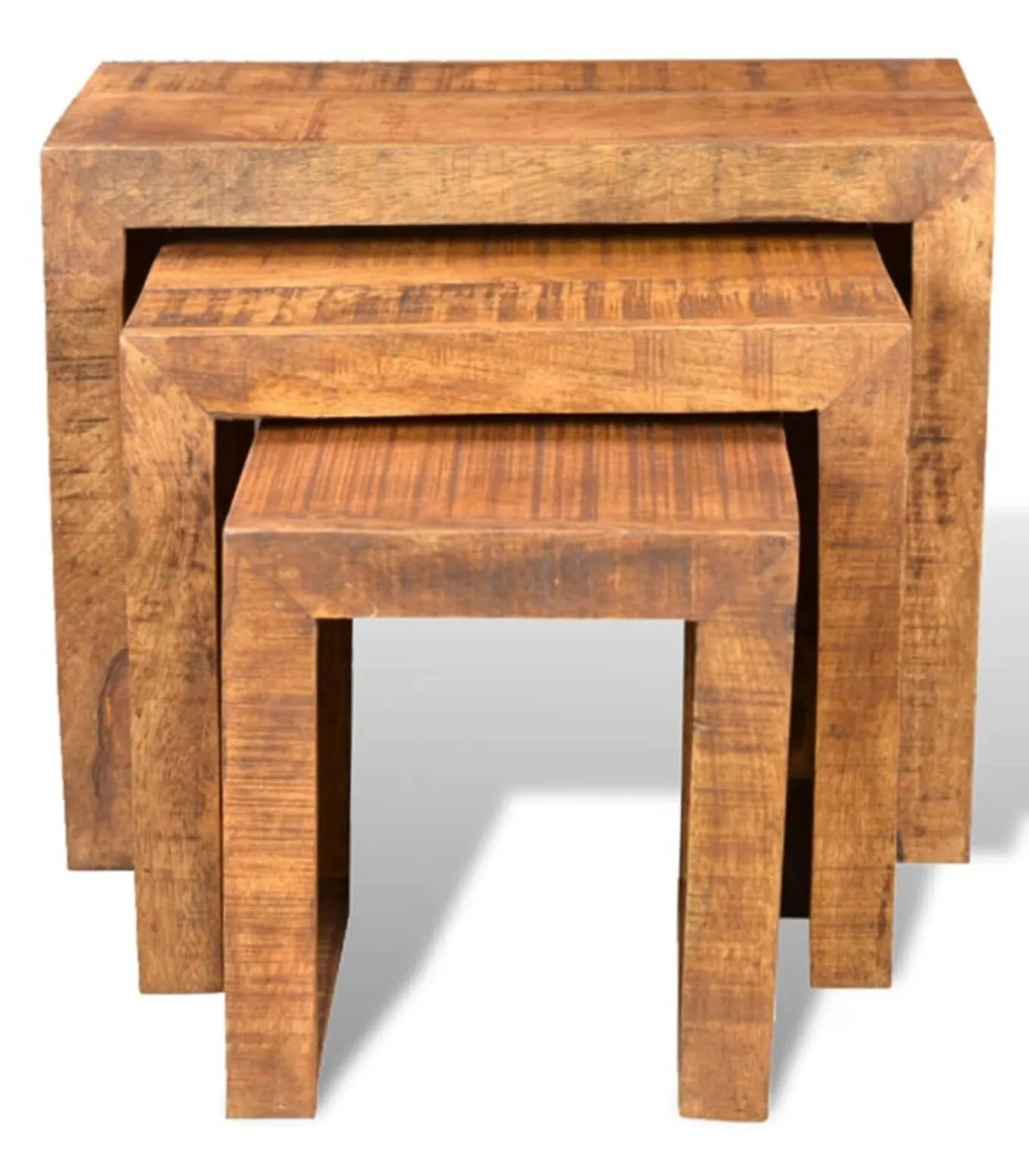 3-delige Tafeltjesset massief mangohout