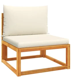 9-delige tuinbankset met kussens acaciahout & touw