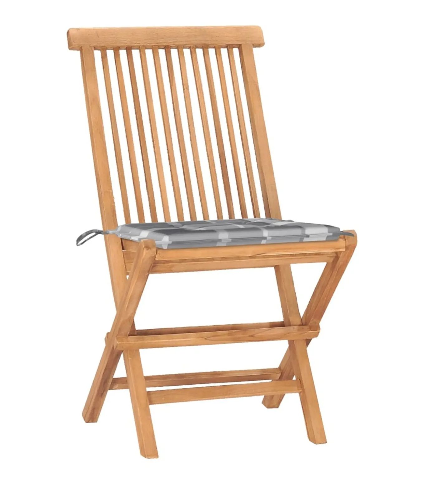 3-delige Tuinset inklapbaar met kussen massief teakhout