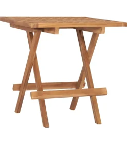 3-delige Tuinset inklapbaar met kussen massief teakhout