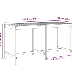 9-delige Tuinset massief douglashout