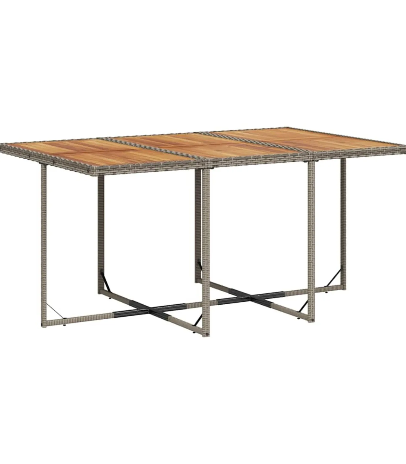 7-delige Tuinset met kussens poly rattan grijs