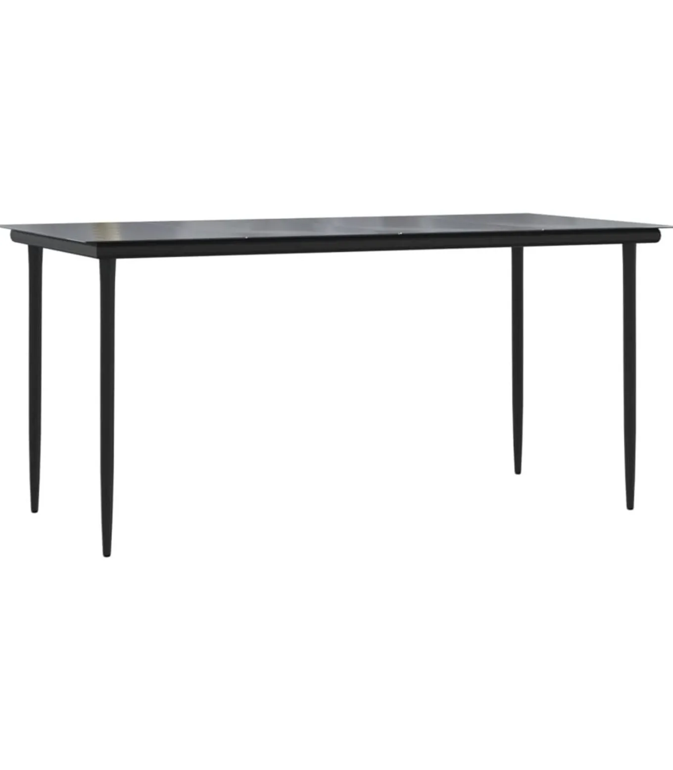 5-delige Tuinset met kussens poly rattan zwart