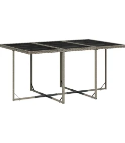 11-delige Tuinset met kussens poly rattan grijs