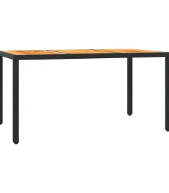 7-delige Tuinset met kussens poly rattan zwart