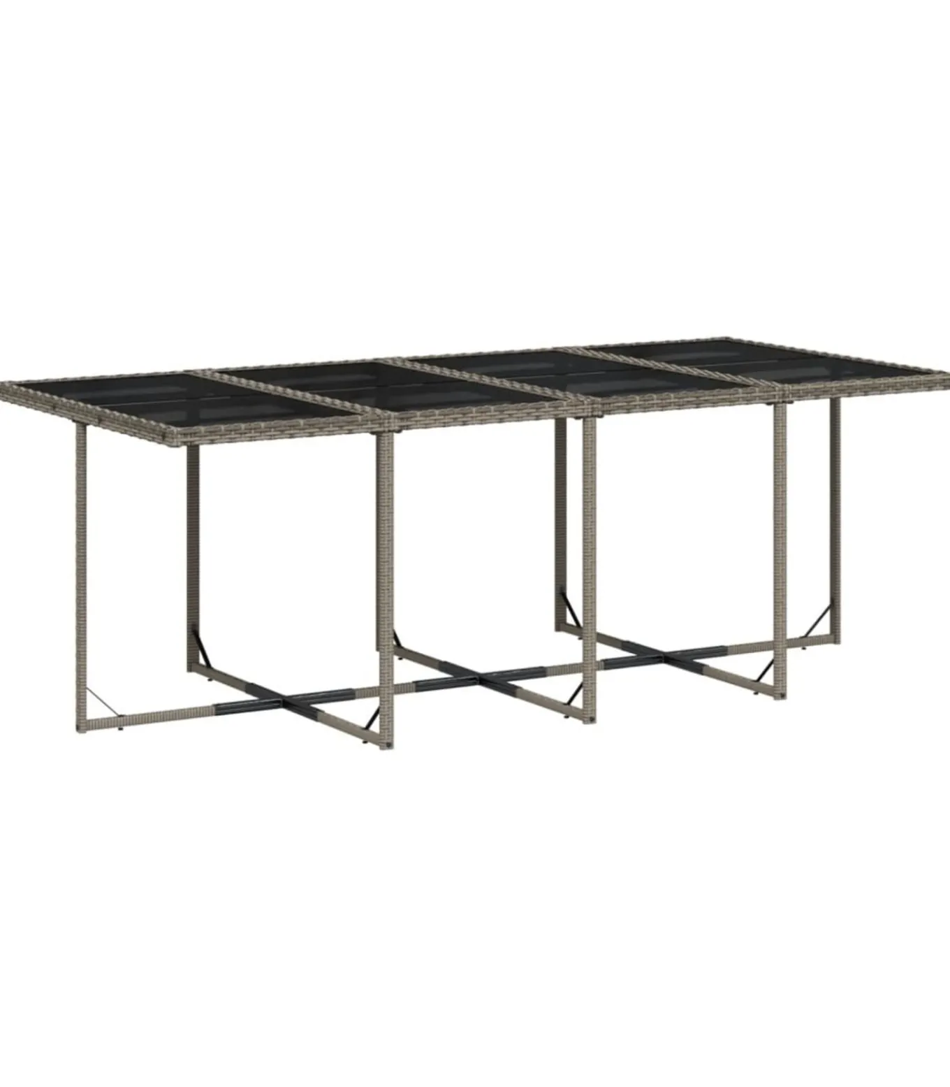 13-delige Tuinset met kussens poly rattan grijs