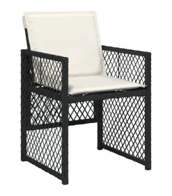 9-delige Tuinset poly rattan zwart