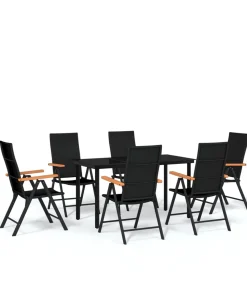7-delige Tuinset zwart