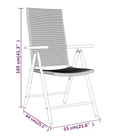 7-delige Tuinset zwart