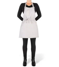 Denim - Hoogwaardig - Indigo jeans - Barbecue - BBQ - Keukenschort - 5 zakken - Wit/Goud