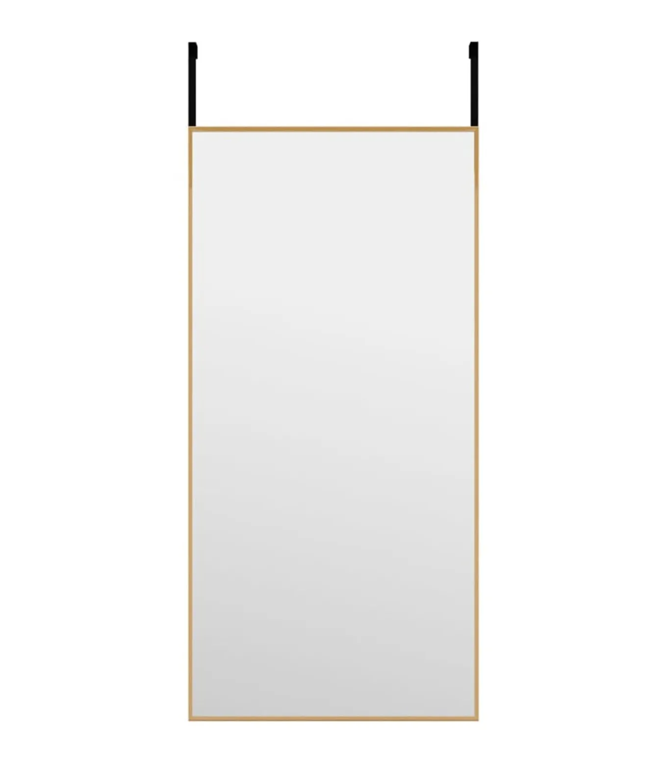 Deurspiegel 30x60 cm glas en aluminium goudkleurig