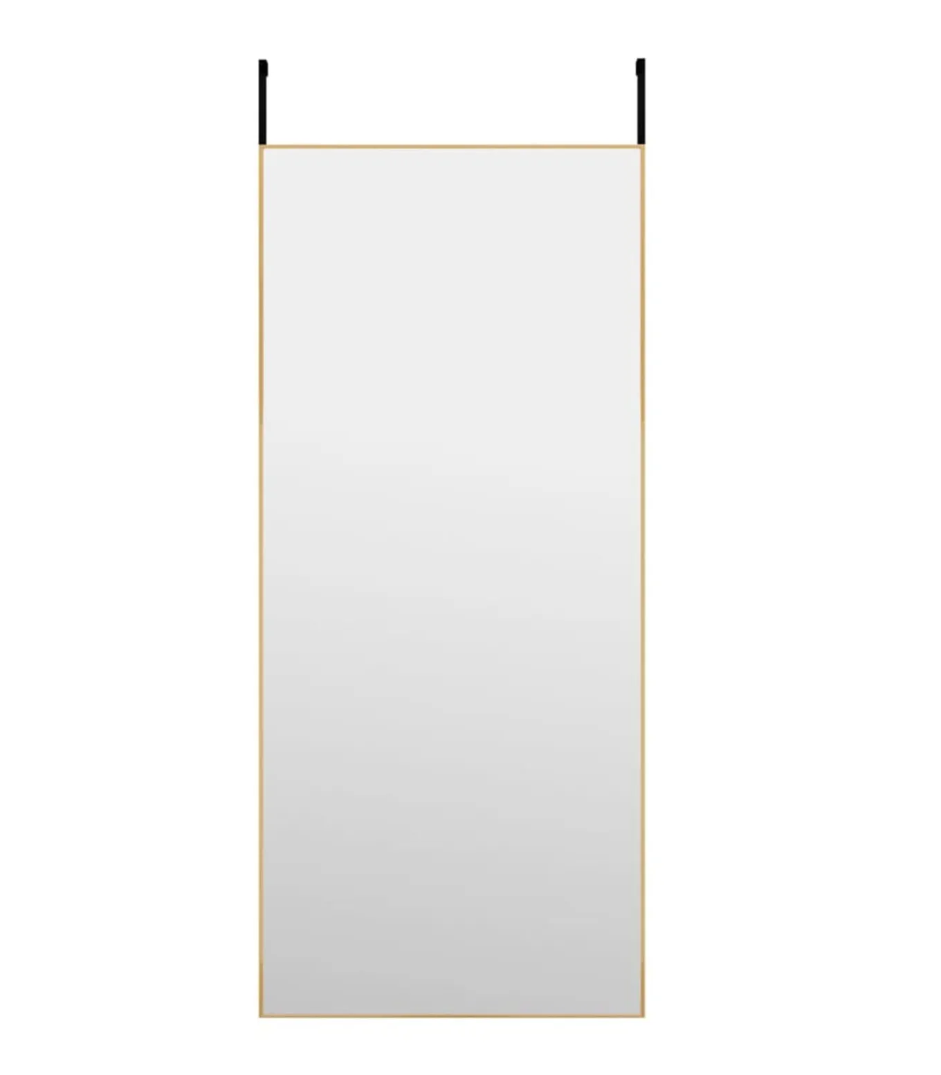 Deurspiegel 40x100 cm glas en aluminium goudkleurig