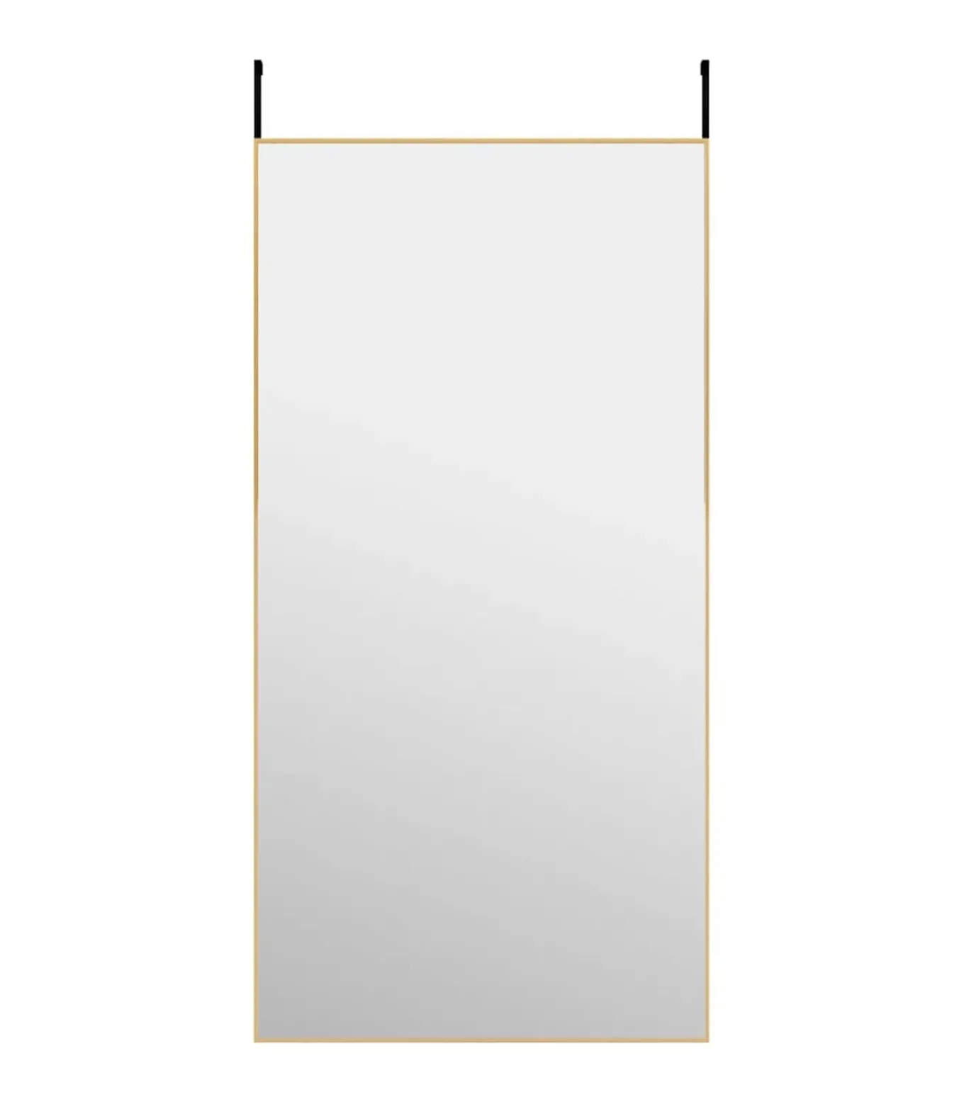 Deurspiegel 50x100 cm glas en aluminium goudkleurig