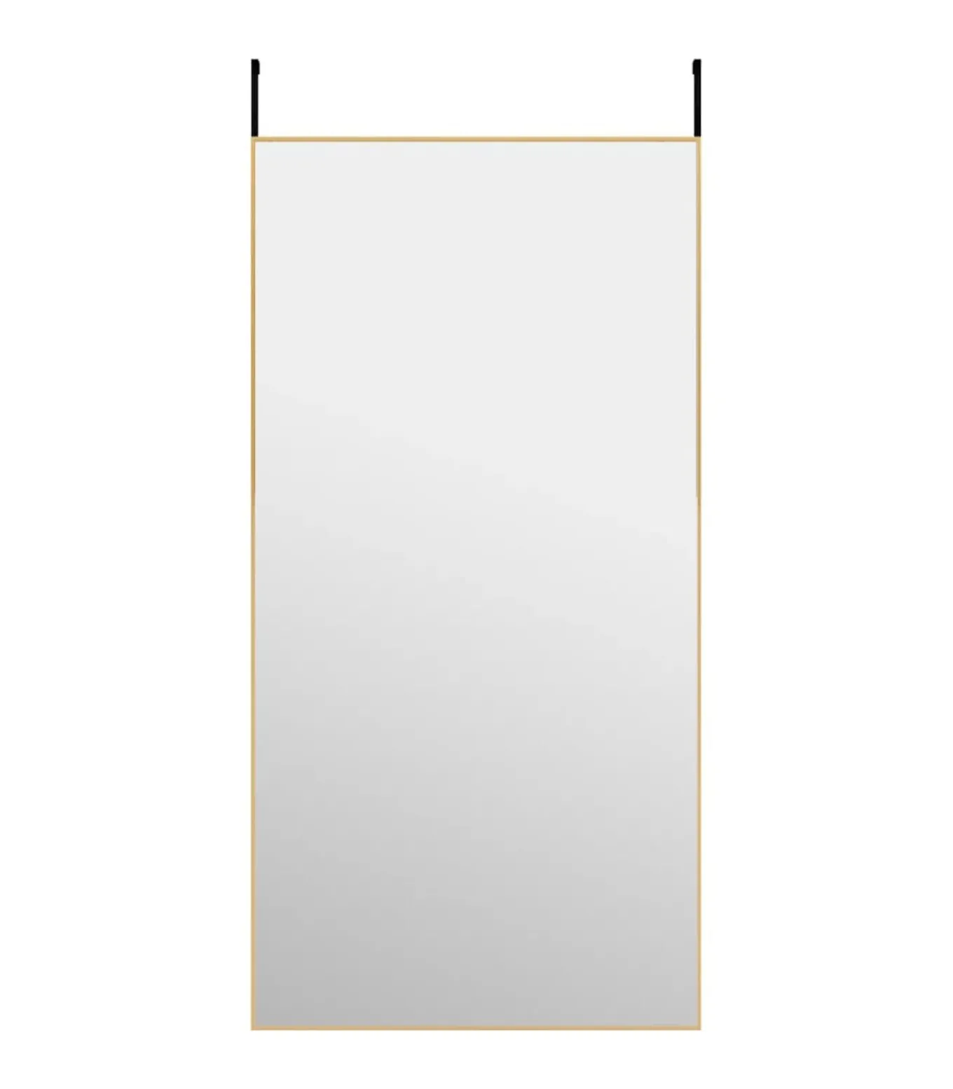 Deurspiegel 50x100 cm glas en aluminium goudkleurig