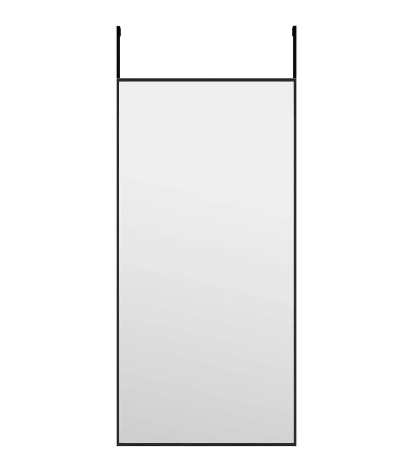 Deurspiegel 30x60 cm glas en aluminium zwart