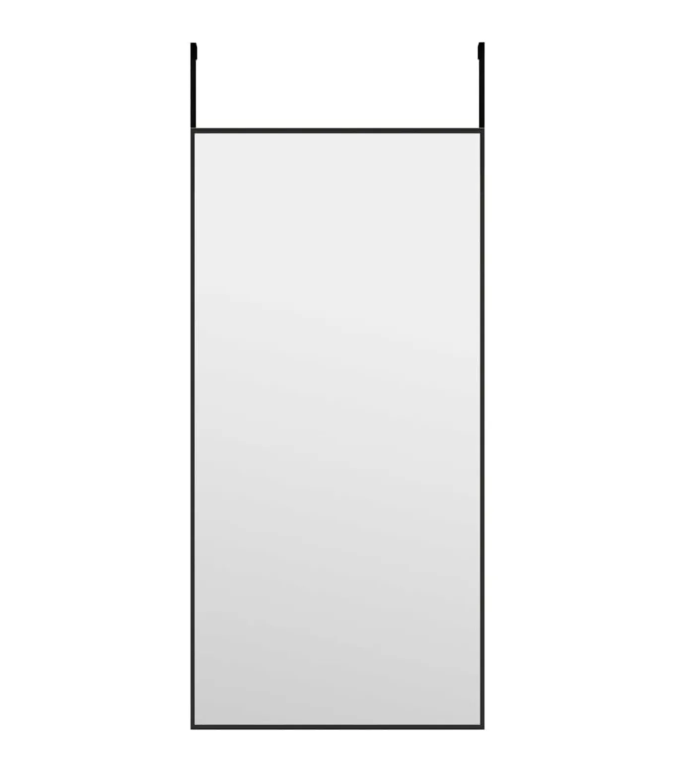 Deurspiegel 30x60 cm glas en aluminium zwart