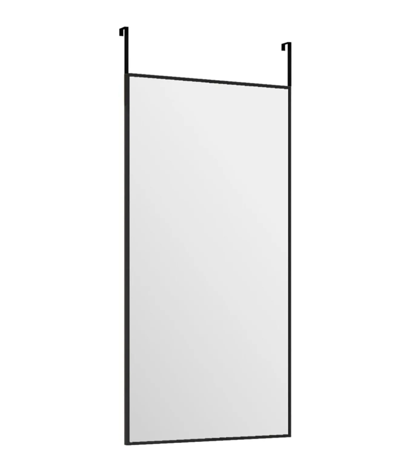 Deurspiegel 30x60 cm glas en aluminium zwart