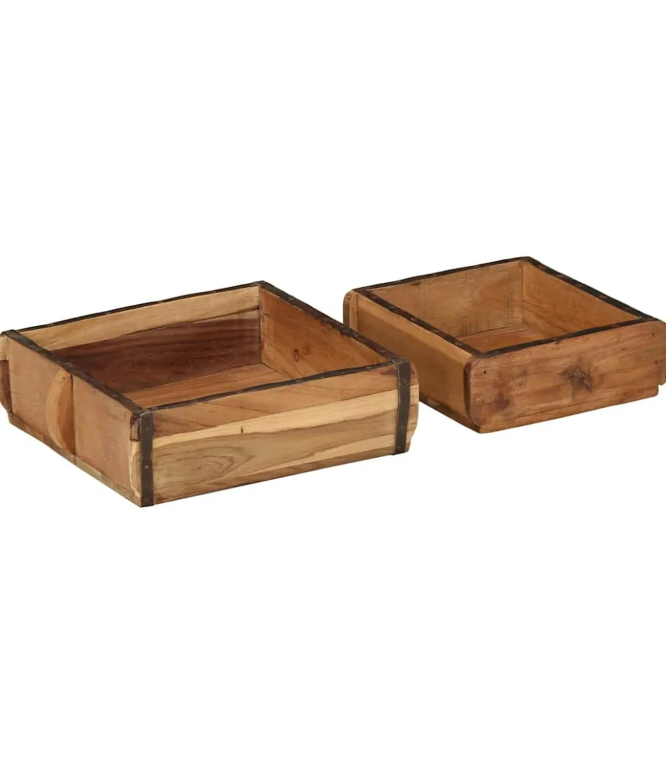 Dienblad met opslag 2 pcs Bruin 31 x 29 x 10 cm