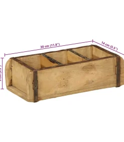 Dienblad met opslag Bruin 30 x 14 x 9 cm