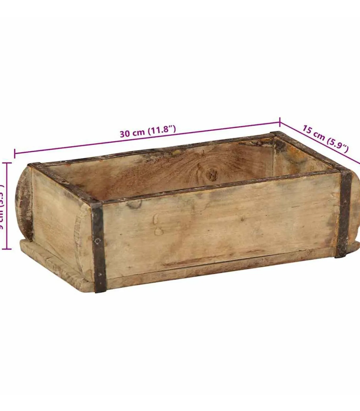 Dienblad met opslag Bruin 30 x 15 x 9 cm