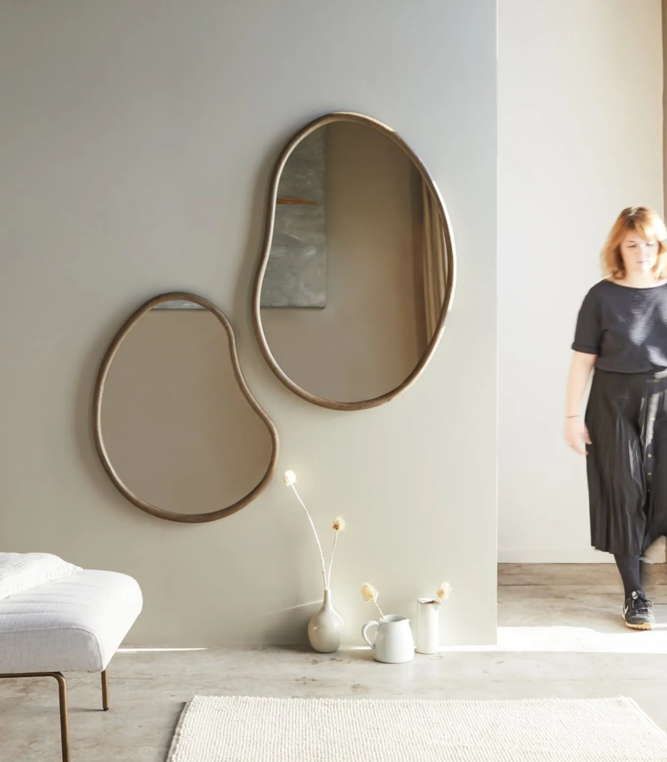 Dim - Spiegel van mindi 85x65 cm