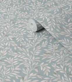 Ditsy Leaf Blauw 10mx52cm