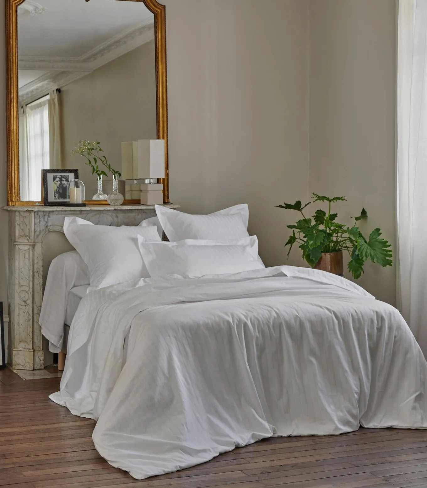 DIVINE Blanc - Laken Jacquard katoen