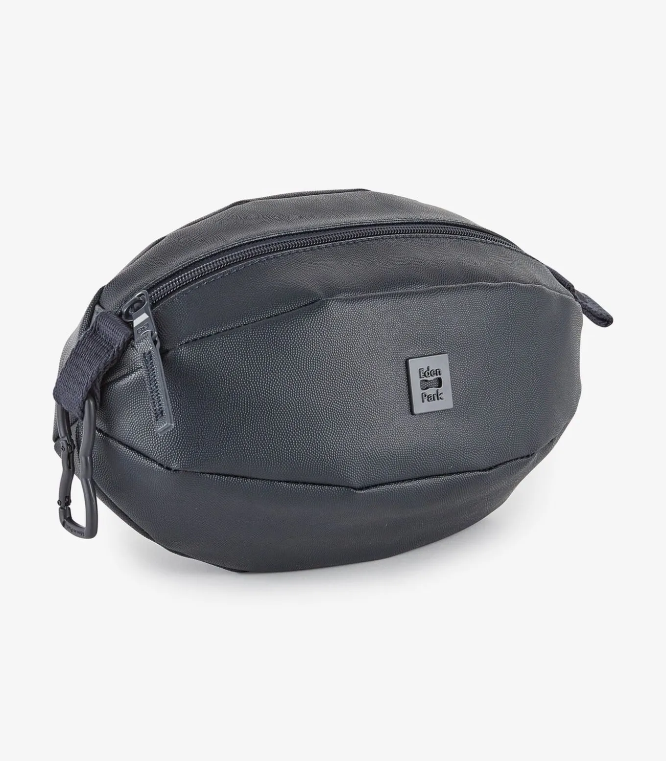 Donkerblauw lederen ovale kast