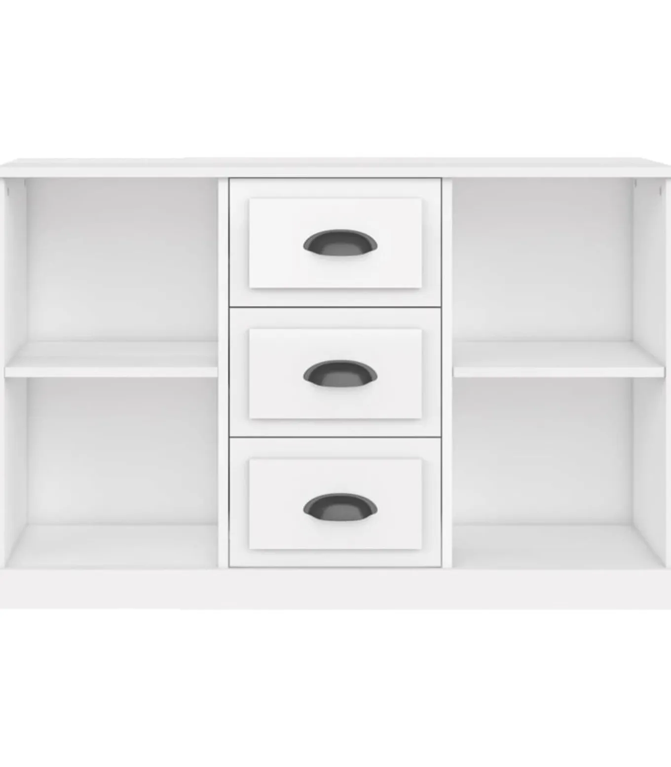 Dressoir 104,5x35,5x67,5 cm bewerkt hout hoogglans wit