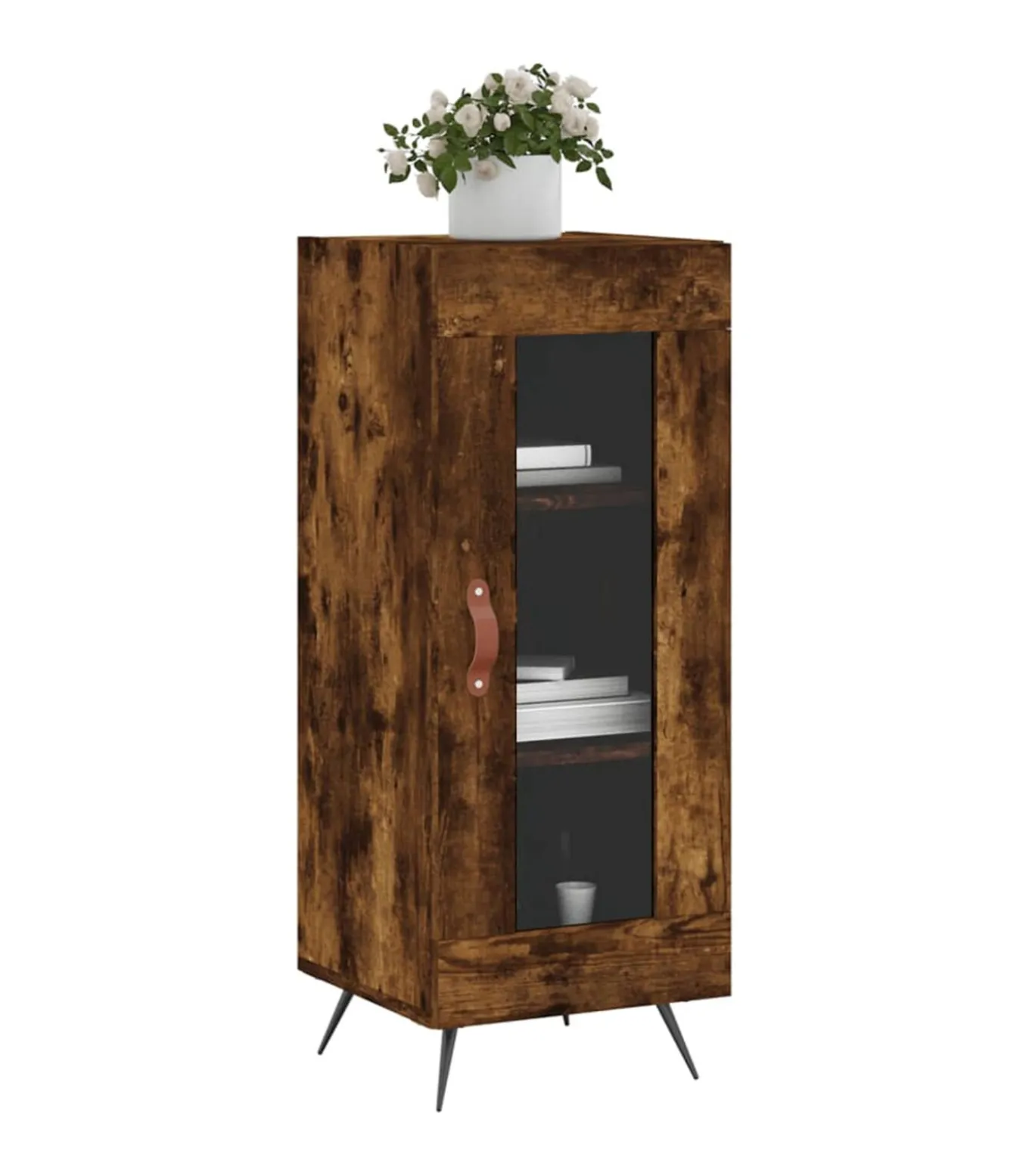 Dressoir 34,5x34x90 cm bewerkt hout gerookt eiken