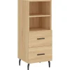Dressoir 34,5x34x90 cm bewerkt hout sonoma eiken