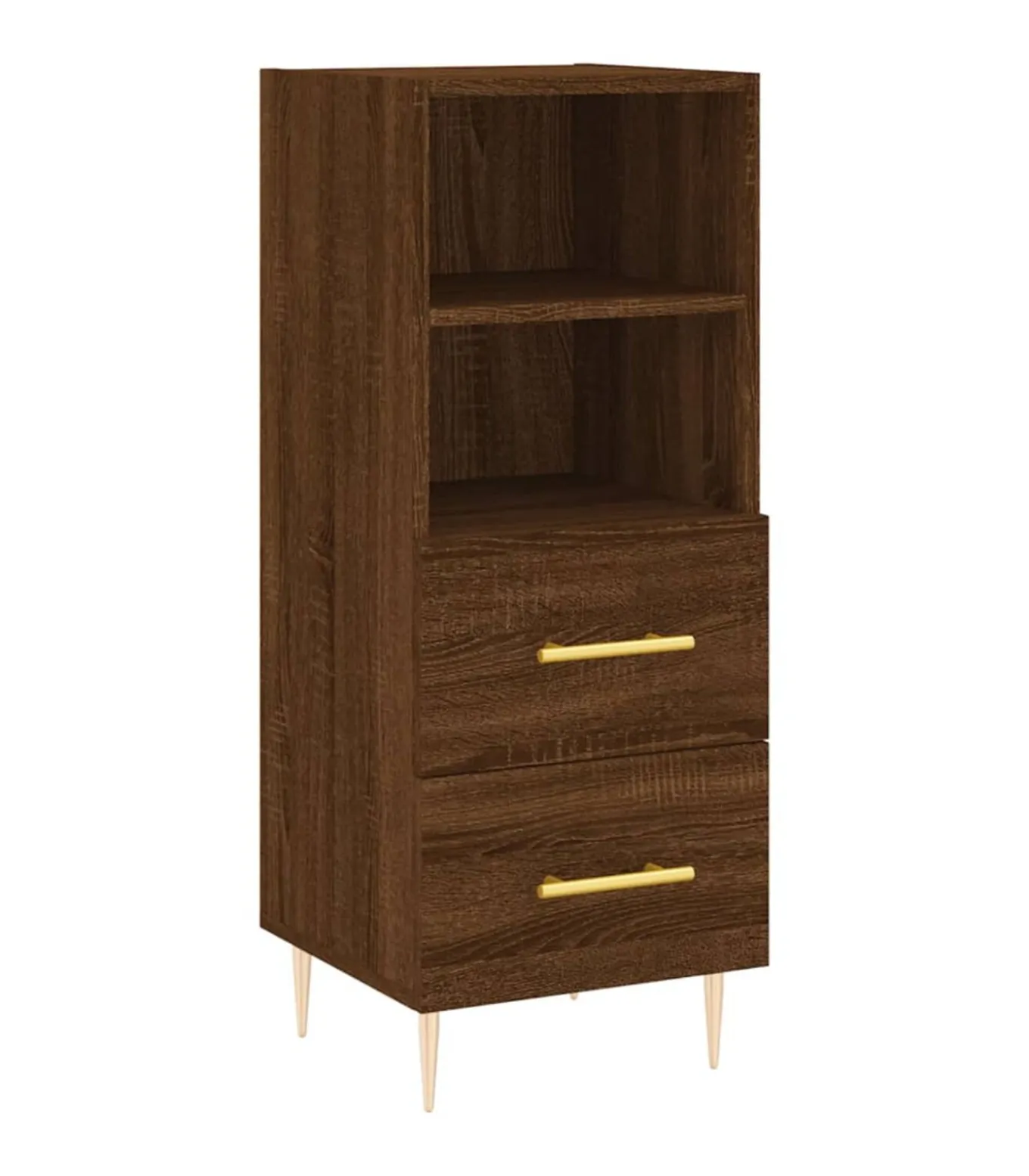 Dressoir 34,5x34x90 cm bewerkt hout bruin eikenkleur