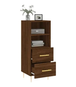 Dressoir 34,5x34x90 cm bewerkt hout bruin eikenkleur