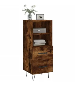 Dressoir 34,5x34x90 cm bewerkt hout gerookt eiken