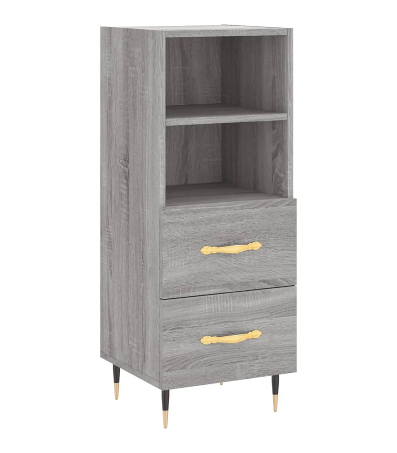Dressoir 34,5x34x90 cm bewerkt hout grijs sonoma eikenkleurig