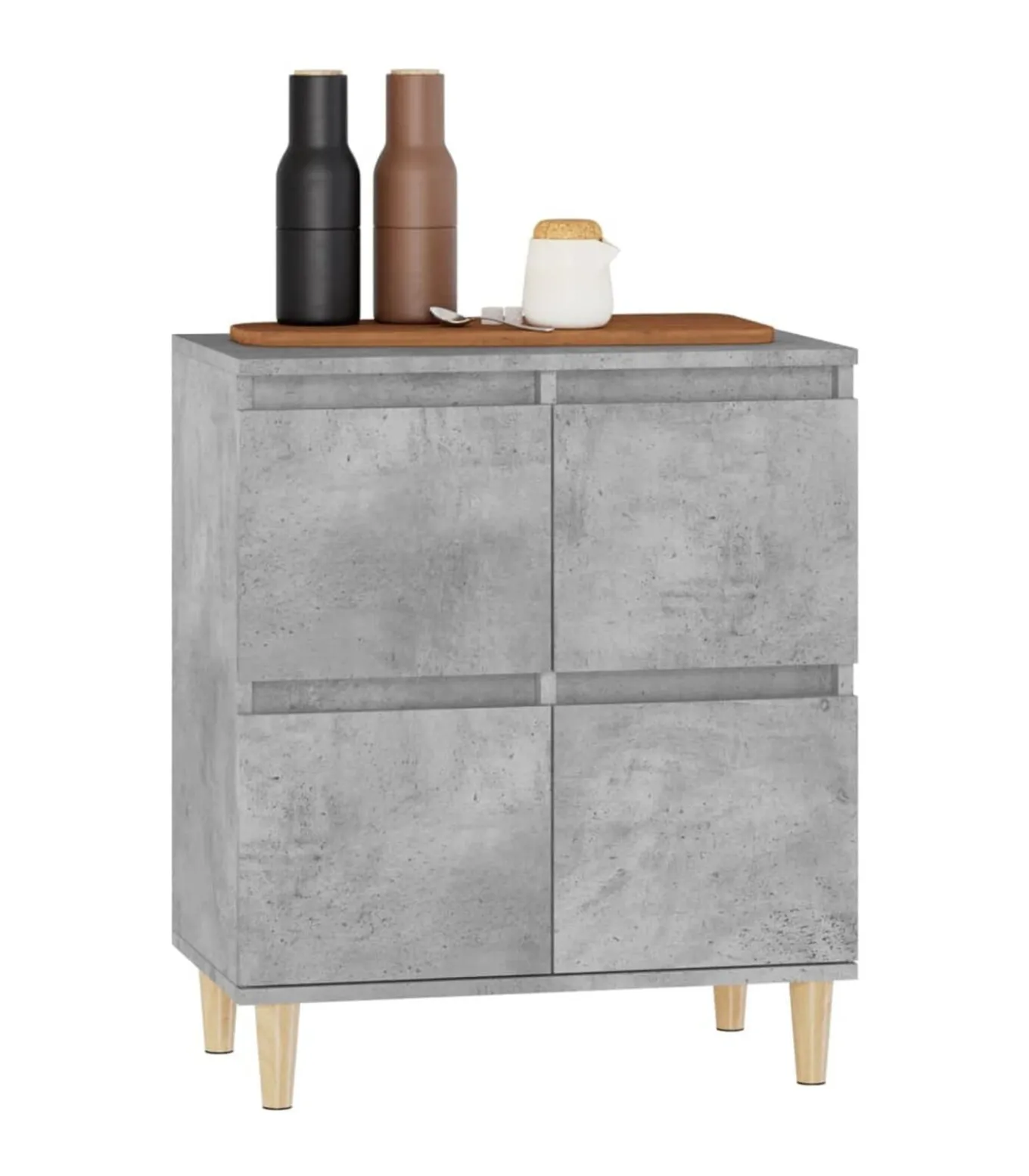 Dressoir 60x35x70 cm bewerkt hout betongrijs