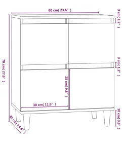 Dressoir 60x35x70 cm bewerkt hout betongrijs