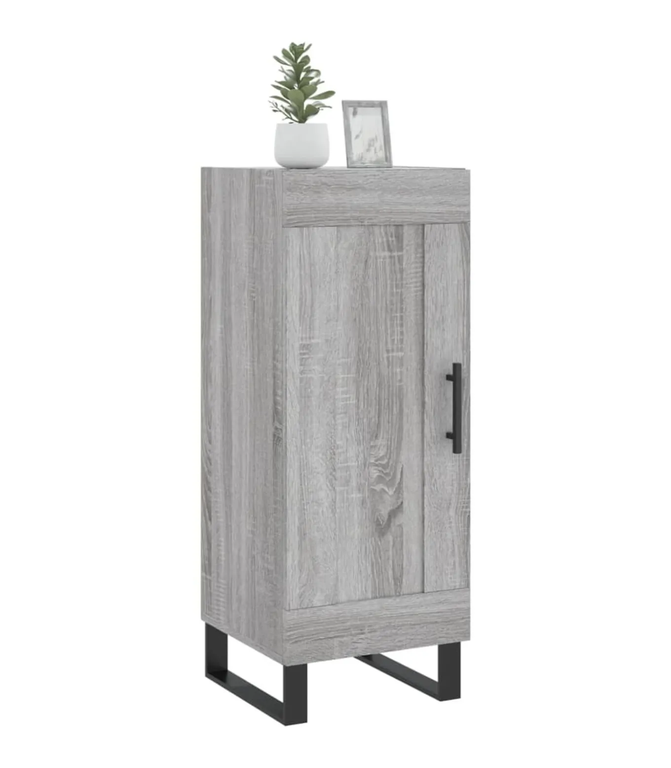Dressoir 34,5x34x90 cm bewerkt hout grijs sonoma eikenkleurig