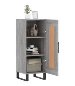 Dressoir 34,5x34x90 cm bewerkt hout grijs sonoma eikenkleurig