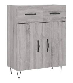 Dressoir 69,5x34x90 cm bewerkt hout grijs sonoma eikenkleurig