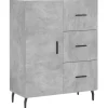 Dressoir 69,5x34x90 cm bewerkt hout betongrijs