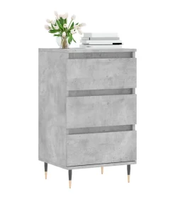 Dressoir 40x35x70 cm bewerkt hout betongrijs