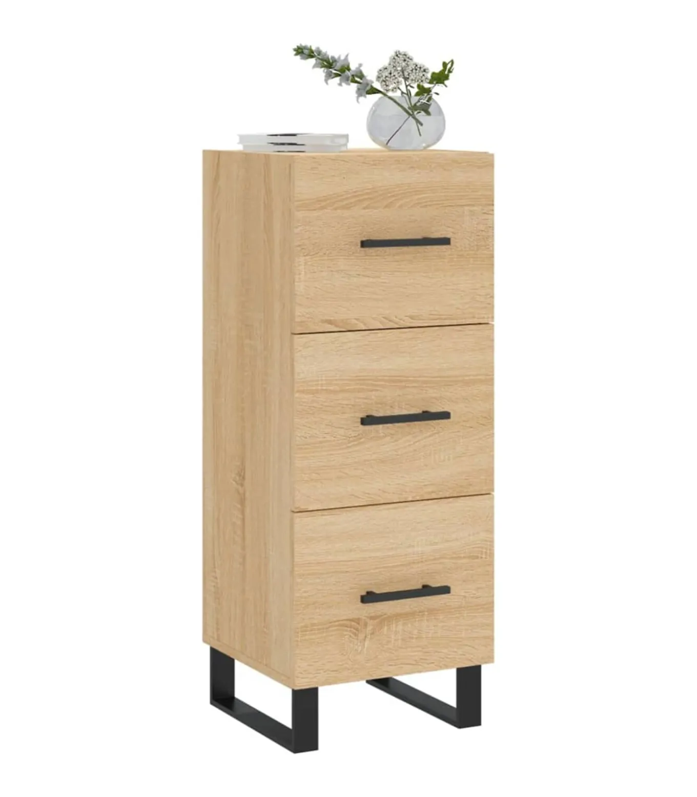 Dressoir 34,5x34x90 cm bewerkt hout sonoma eiken
