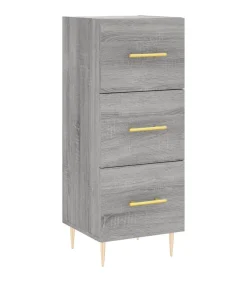 Dressoir 34,5x34x90 cm bewerkt hout grijs sonoma eikenkleurig
