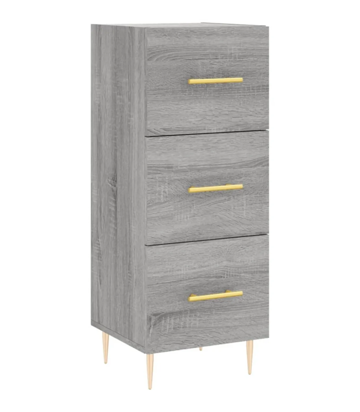 Dressoir 34,5x34x90 cm bewerkt hout grijs sonoma eikenkleurig